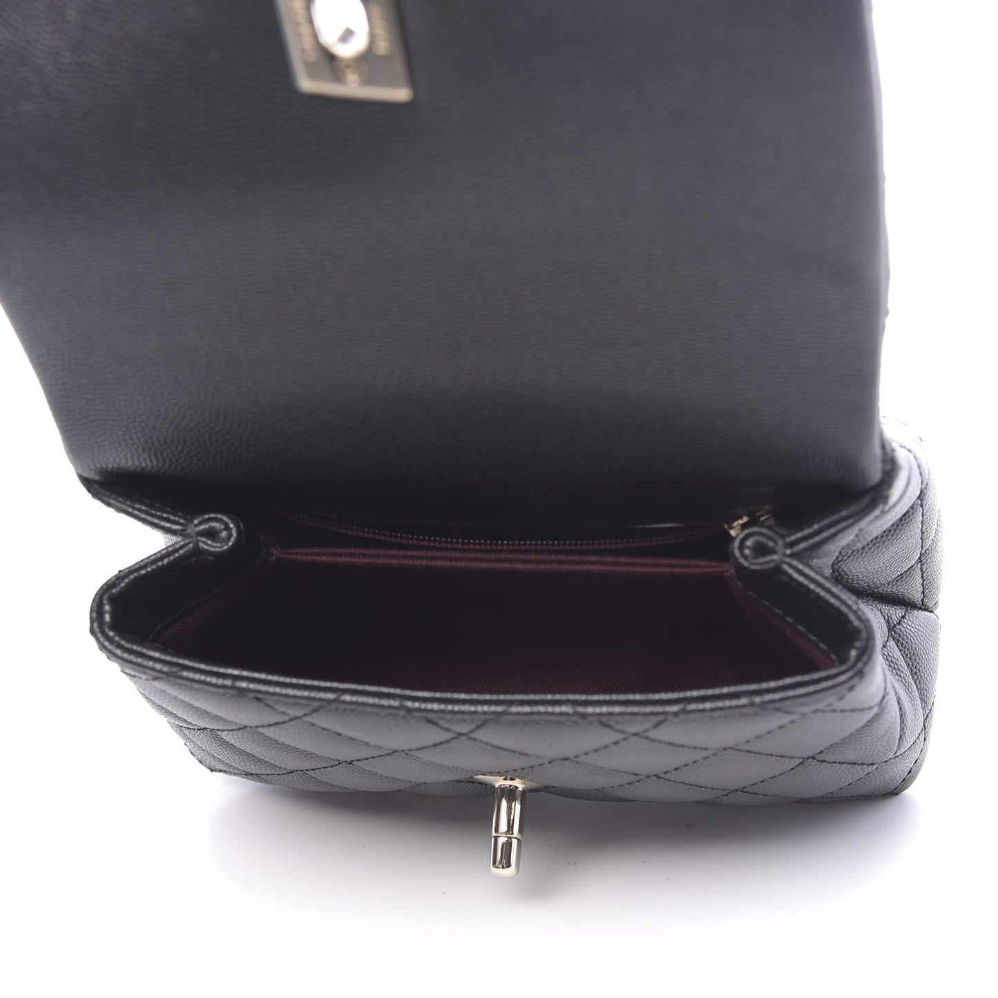 Caviar Quilted Extra Mini Coco Handle Flap Black