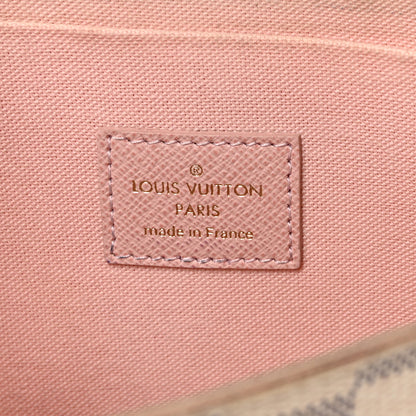 Louis Vuitton Damier Azur Pochette Felicie Chain Wallet Rose Ballerine 7 of 11