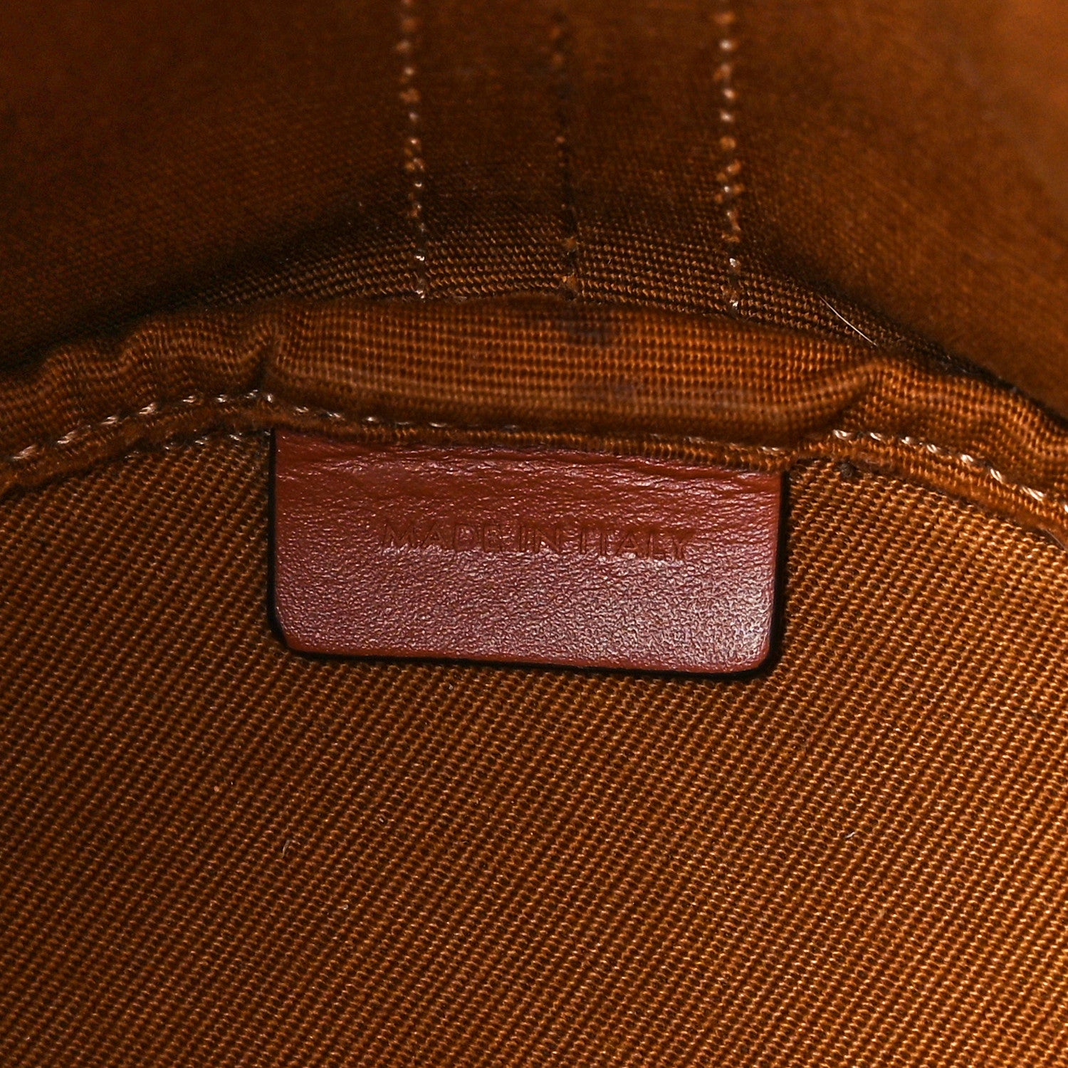 Celine Triomphe Canvas Calfskin Small Drawstring Bucket Bag Tan 6 of 10