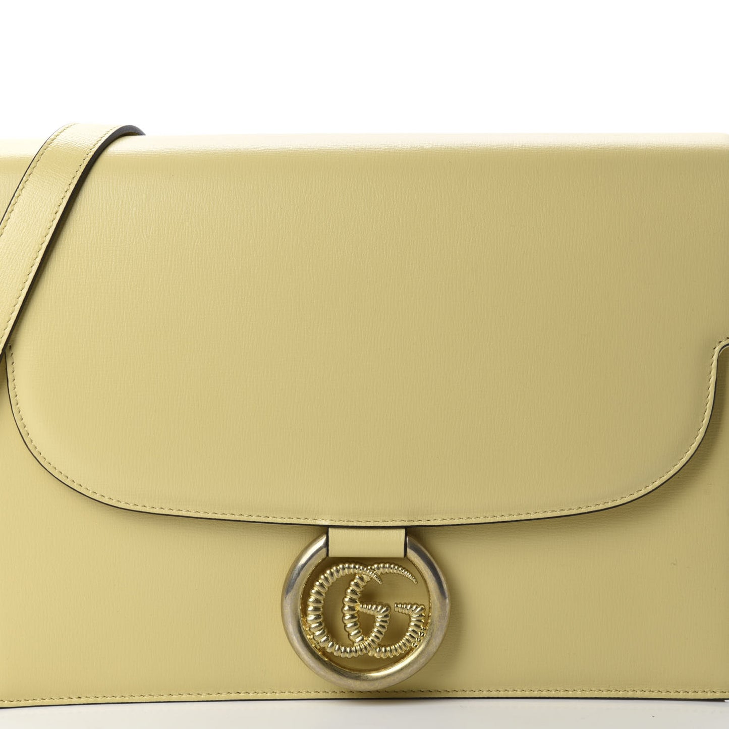 Textured Calfskin Medium Torchon GG Ring Shoulder Bag Butter