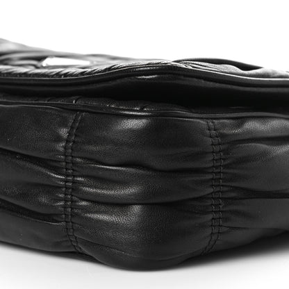 Prada Nappa Gaufre Flap Shoulder Bag Black 9 of 10