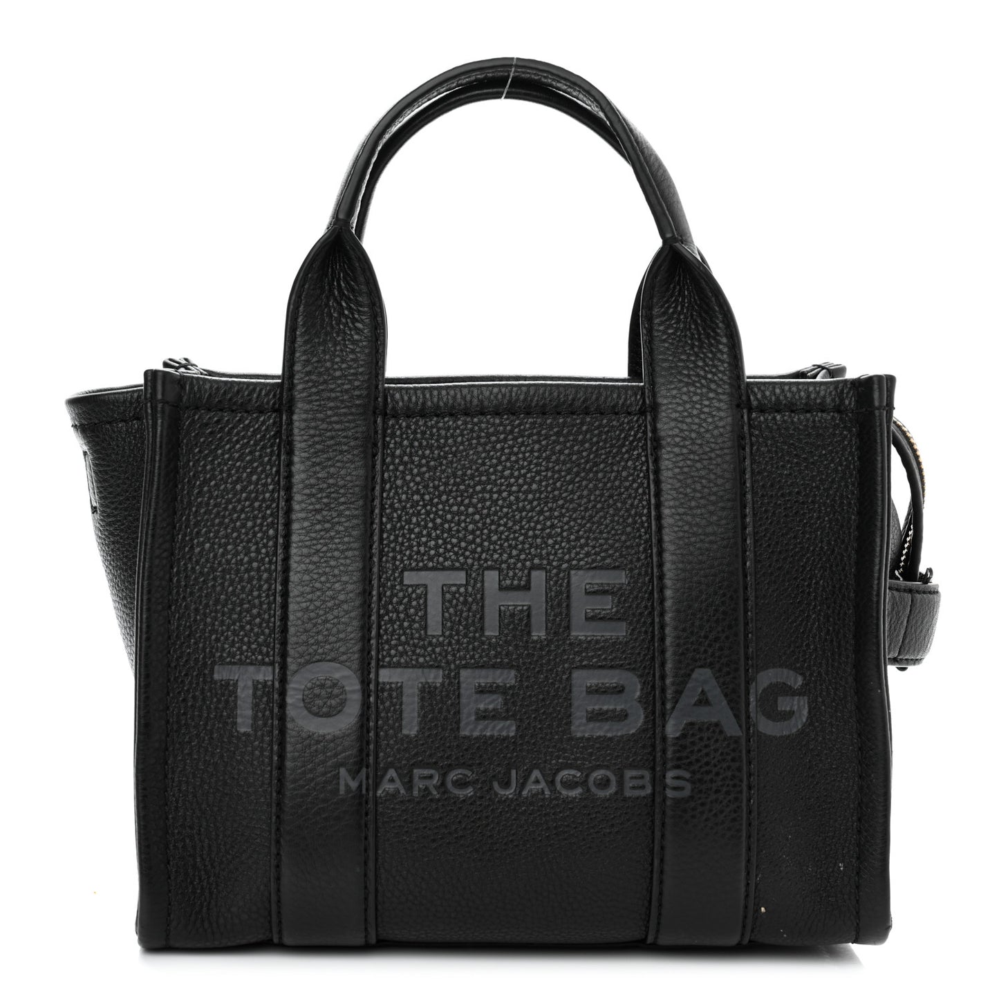 Grained Calfskin Small The Tote Bag Black