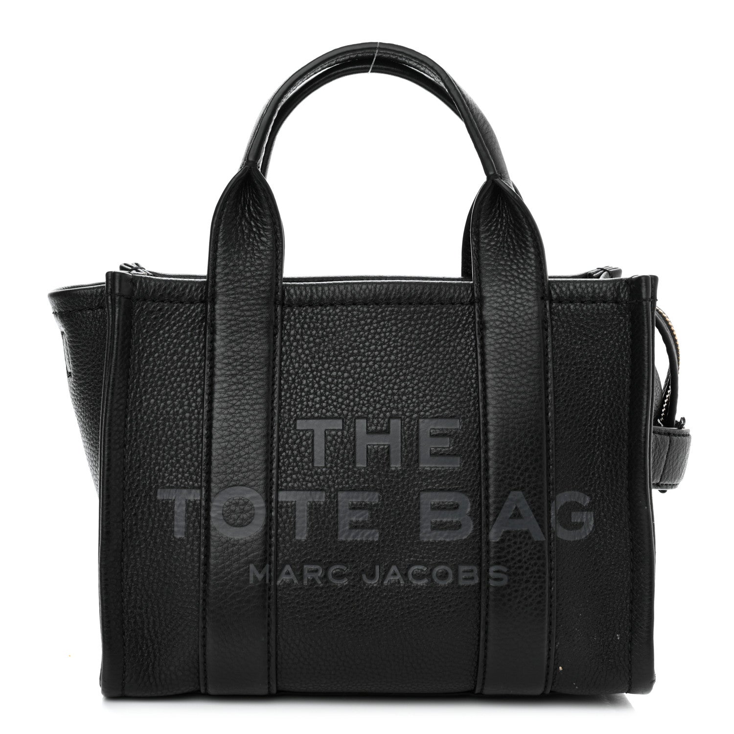 Marc Jacobs Grained Calfskin Small The Tote Bag Black 1 of 12