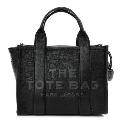 Marc Jacobs Grained Calfskin Small The Tote Bag Black 1 of 12