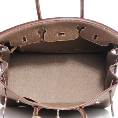 Hermes Taurillon Clemence Birkin 35 Etoupe 18 of 22