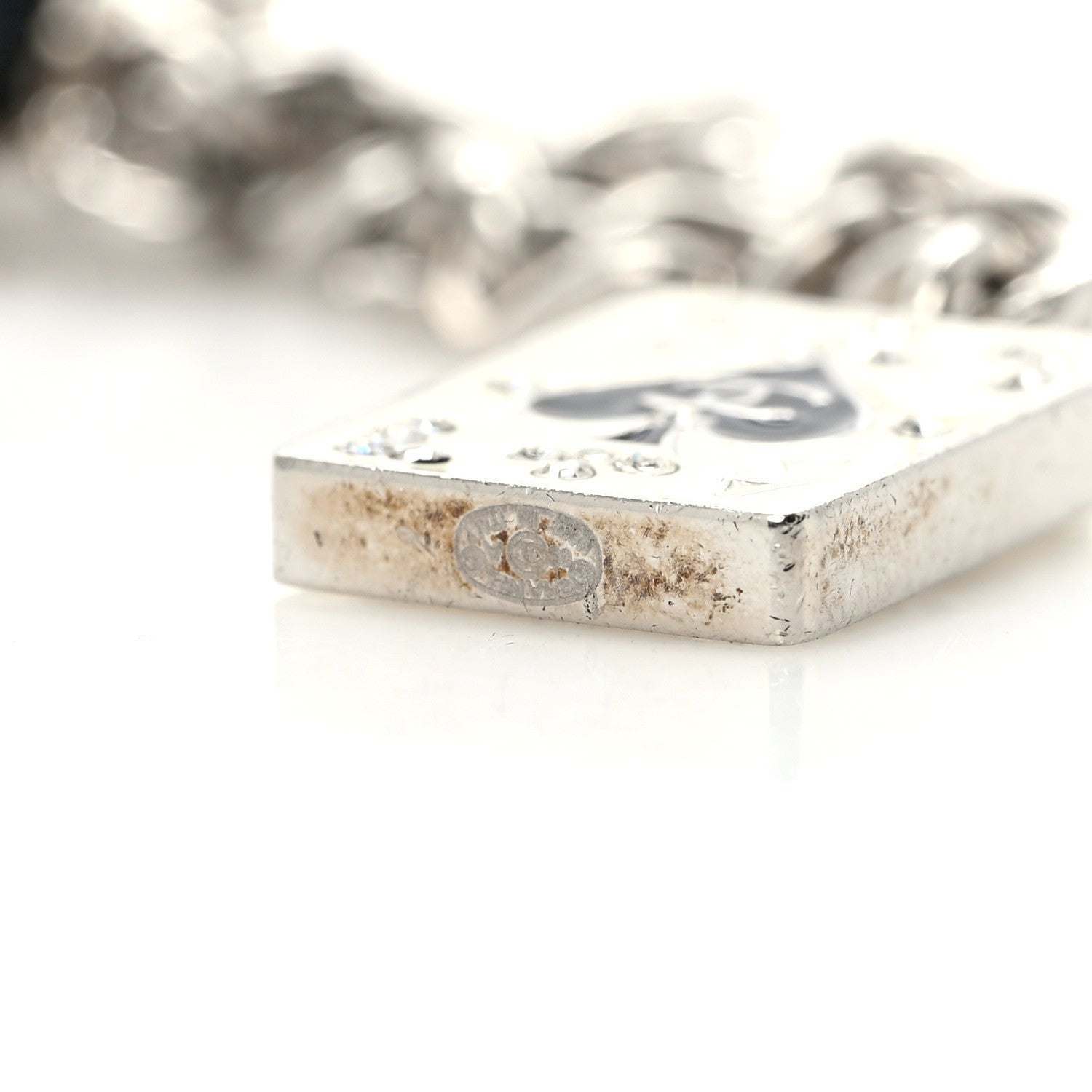 Chanel Crystal Wynn Exclusive Lucky Charm Bracelet Silver 4 of 6