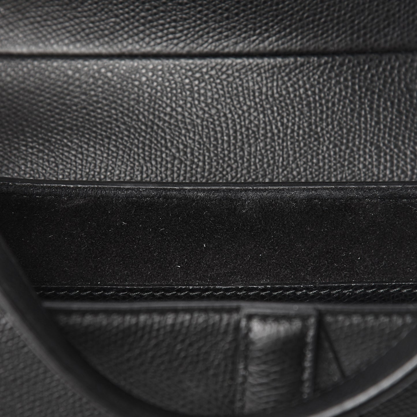 Grained Calfskin Saddle Bag Black