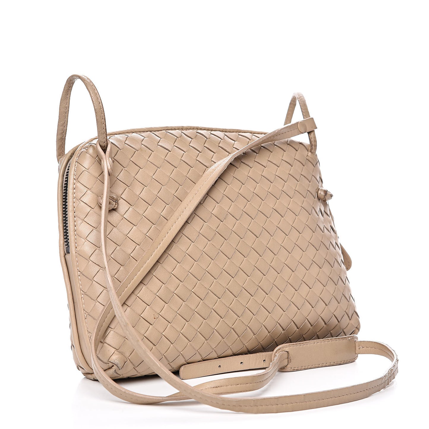 Nappa Intrecciato Nodini Crossbody Maple