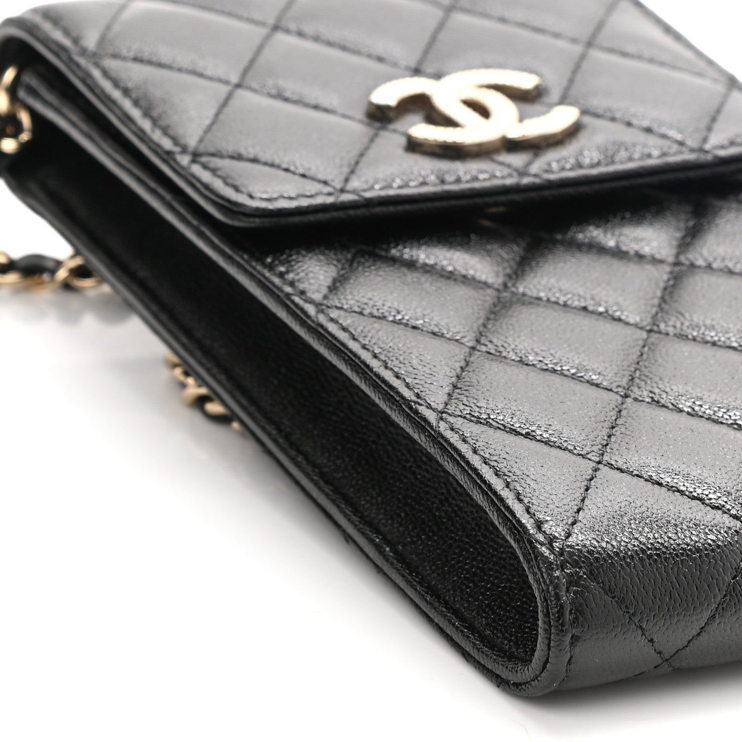 Chanel Caviar Quilted Classic Phone Holder Black 9 of 11