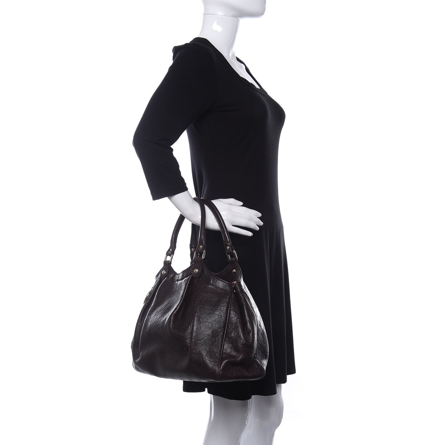 Guccissima Medium Sukey Tote Chocolate