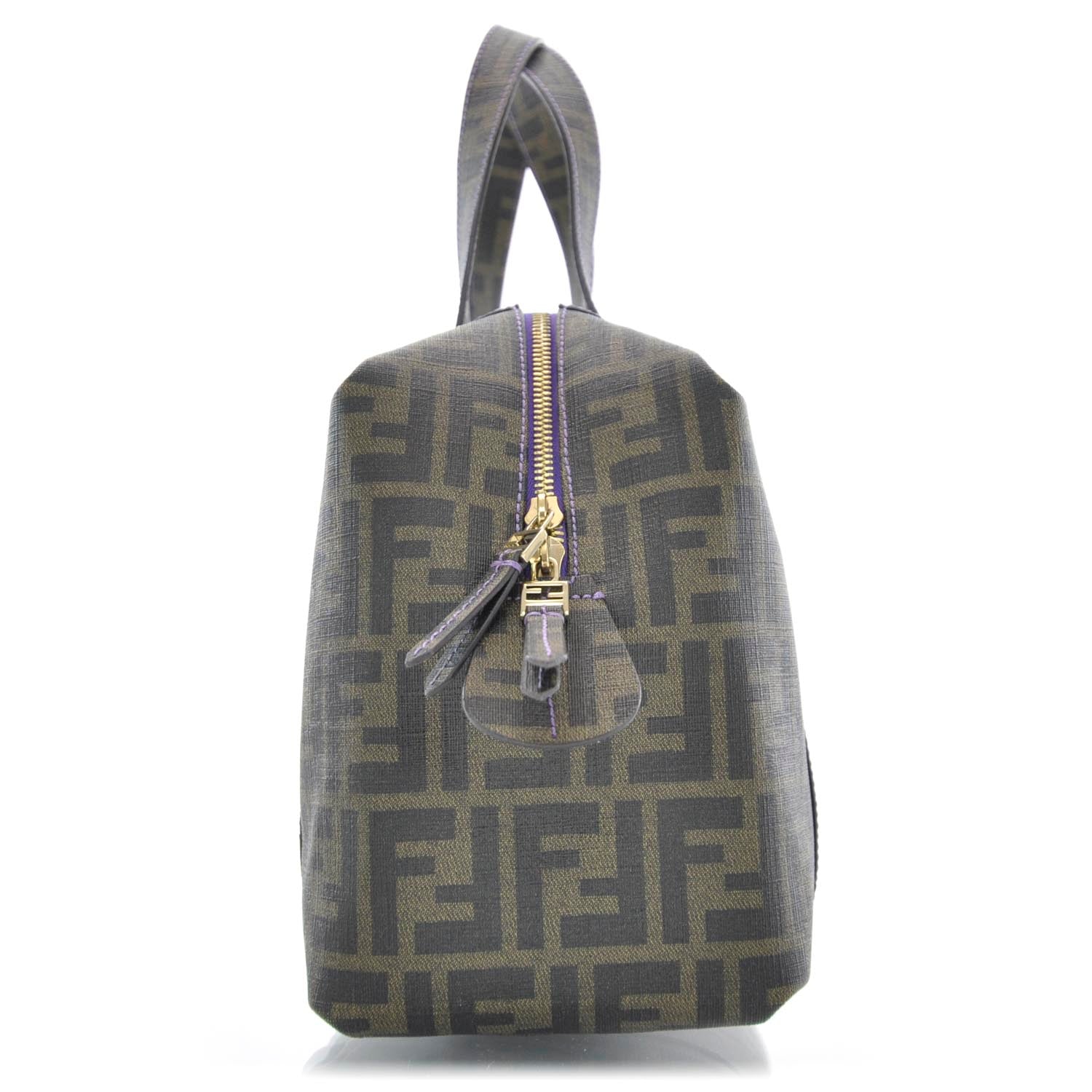 Fendi Zucca Spalmati Bowler Tobacco Viola 4 of 10