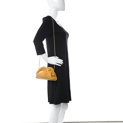 Mansur Gavriel Lambskin Mini Cloud Chain Clutch Ochre 2 of 10