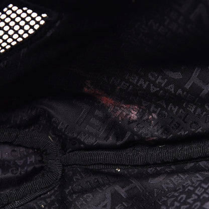 Chanel Linen Lambskin Mesh Camellia CC Tote Black 11 of 11