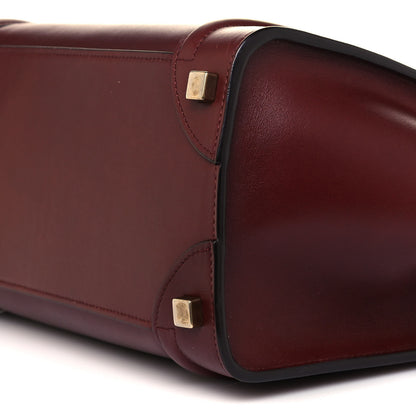 Celine Smooth Calfskin Micro Luggage Burgundy 8 of 14