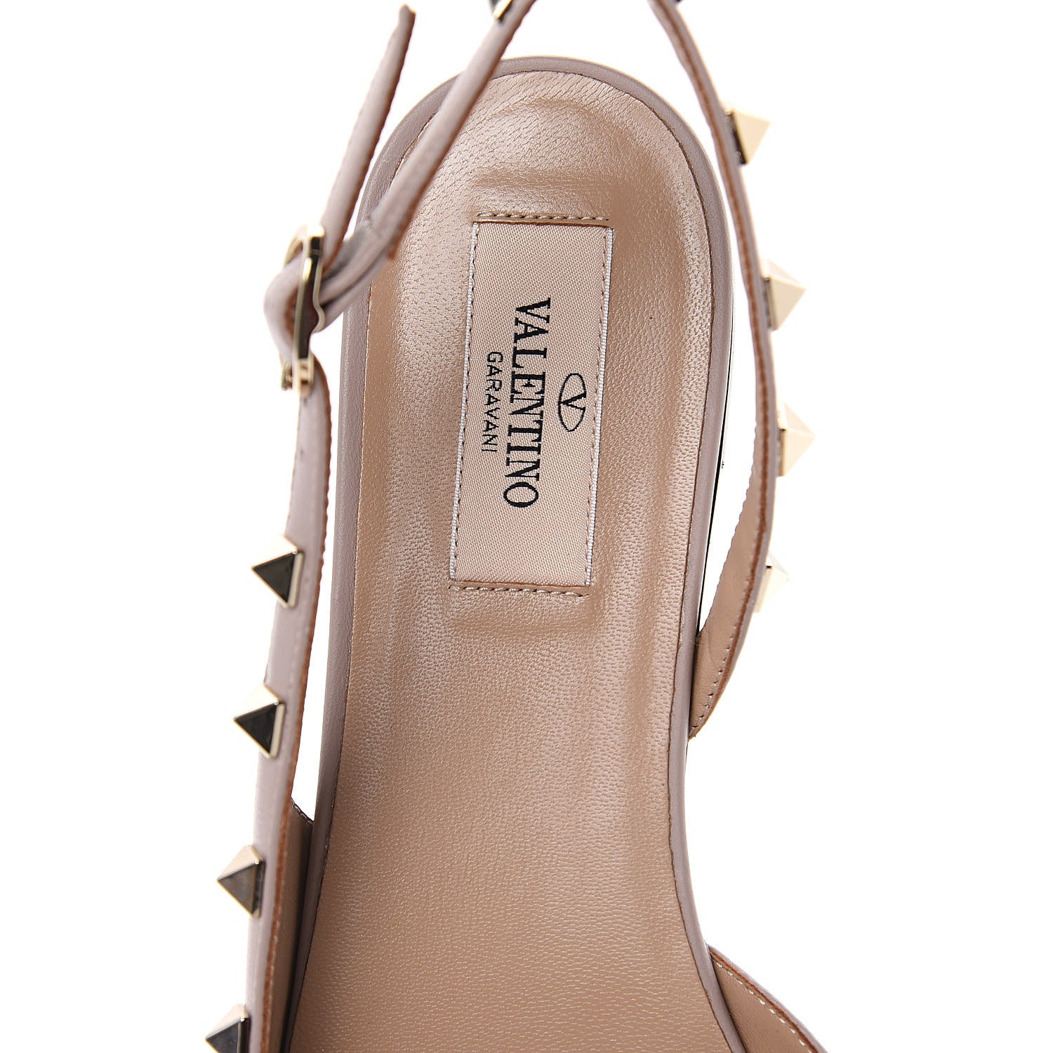 Valentino Garavani Nappa Rockstud Slingback Flats 38.5 Black Poudre 6 of 8