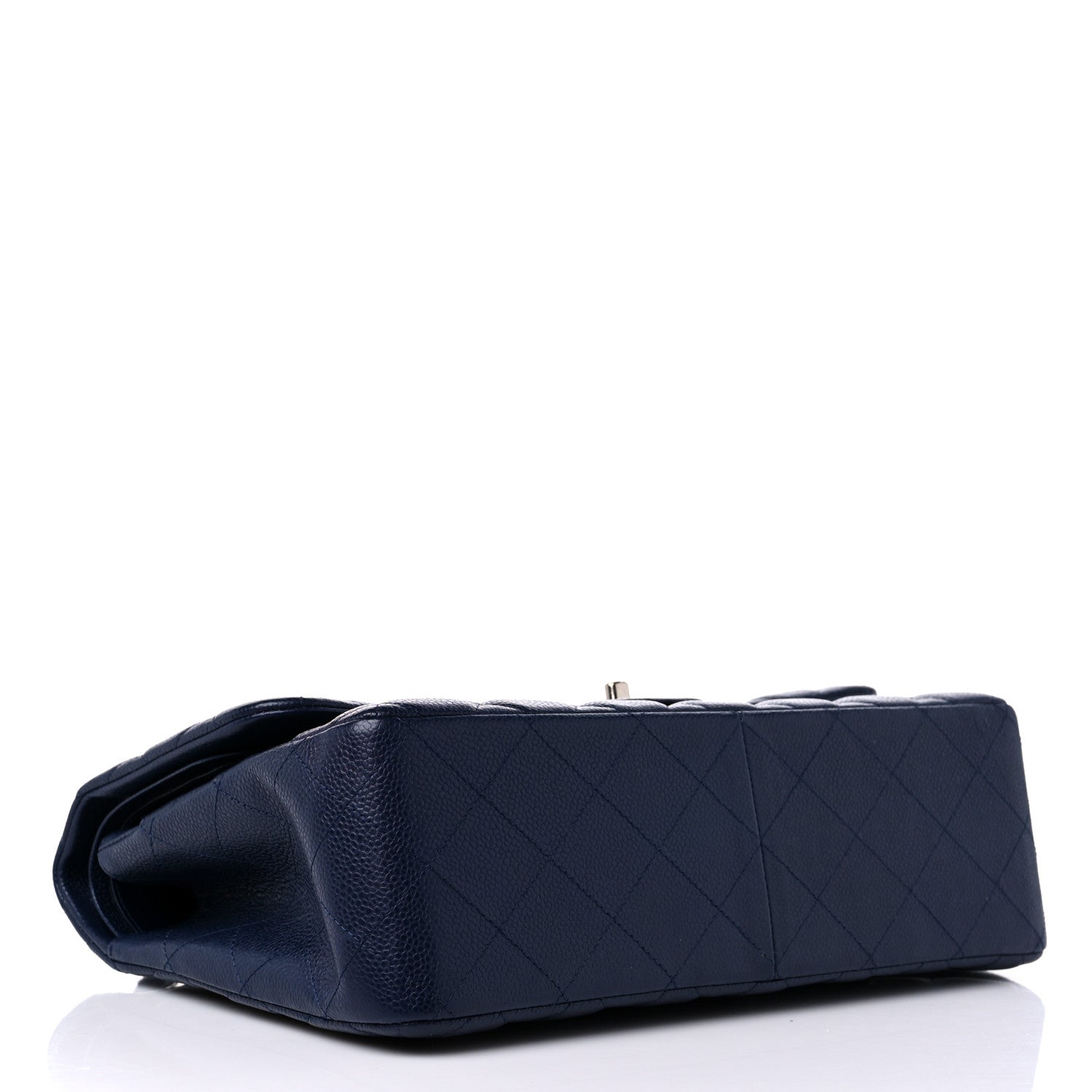 Chanel Caviar Quilted Jumbo Double Flap Navy Blue 4 of 13
