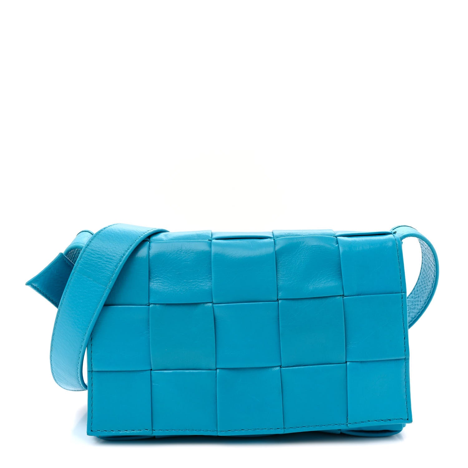 Bottega Veneta Paper Calfskin Maxi Intreccio Small Cassette Crossbody Bag Pool 1 of 12