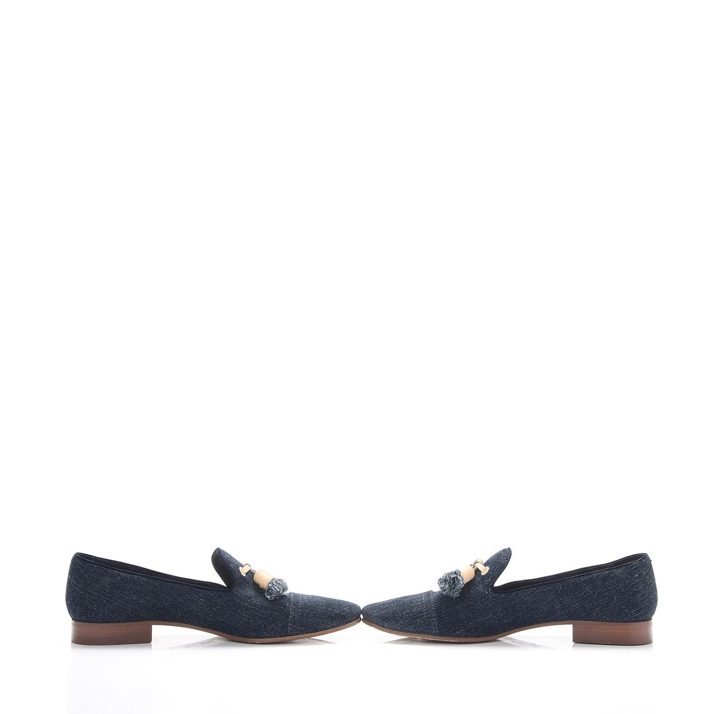 Denim Tassel Loafers 38.5 Navy