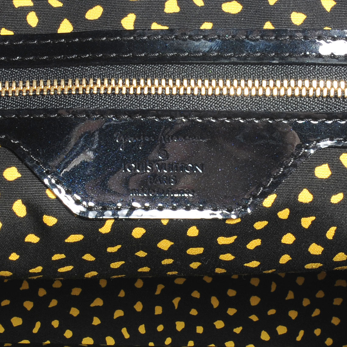 Louis Vuitton Vernis Kusama Infinity Dots Lockit MM Yellow 6 of 7