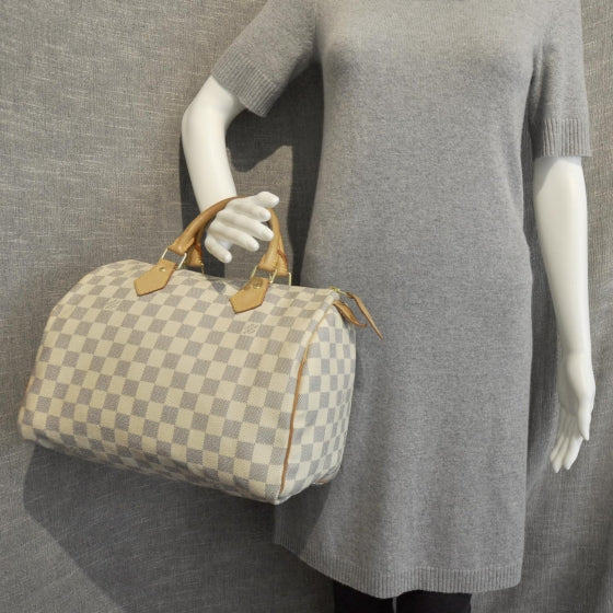 Louis Vuitton Damier Azur Speedy 30 3 of 9