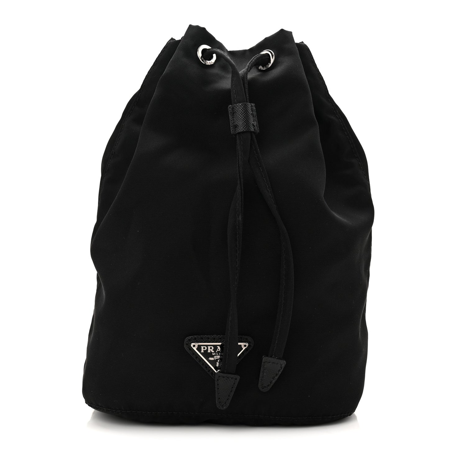 Nylon Vela Drawstring Pouch Black
