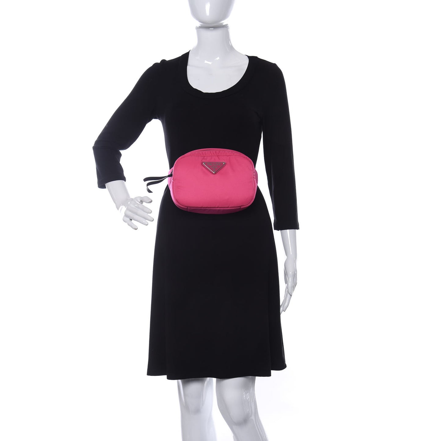 Tessuto Nylon Soft Padded Belt Bag Fuxia