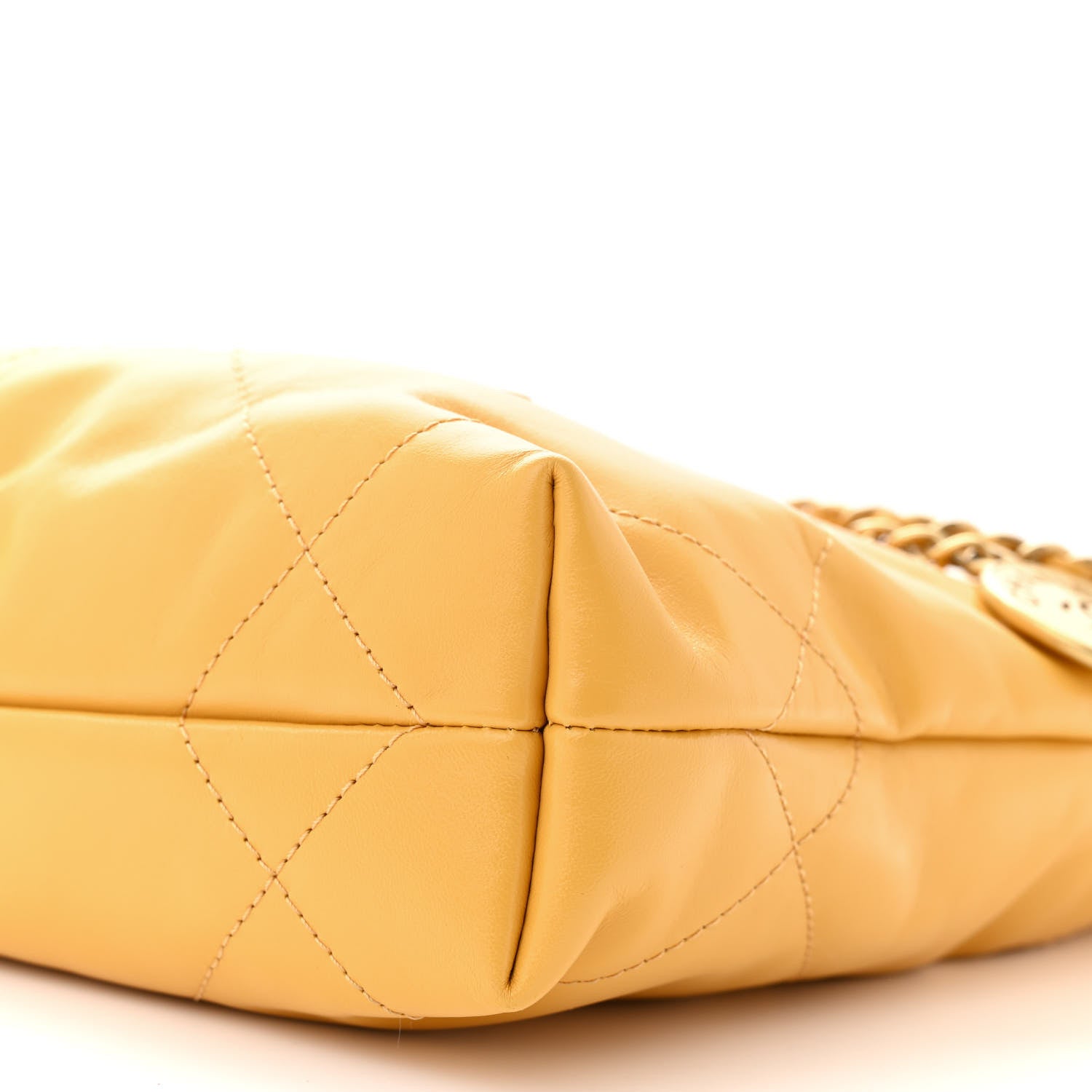 Chanel Shiny Calfskin Quilted Mini Chanel 22 Yellow 10 of 10
