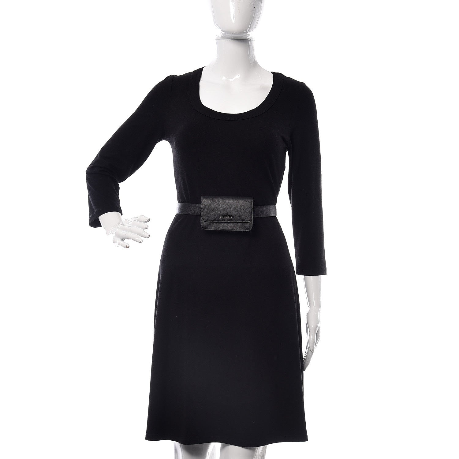 Prada City Calfskin Micro Reversible Belt Removable Bag Black Fuoco 2 of 10