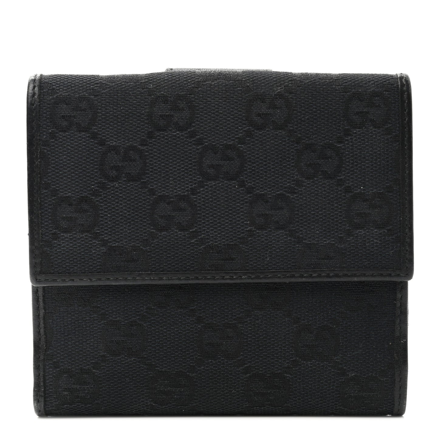 Monogram Flap Wallet Black