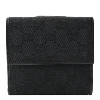 Gucci Monogram Flap Wallet Black 1 of 14