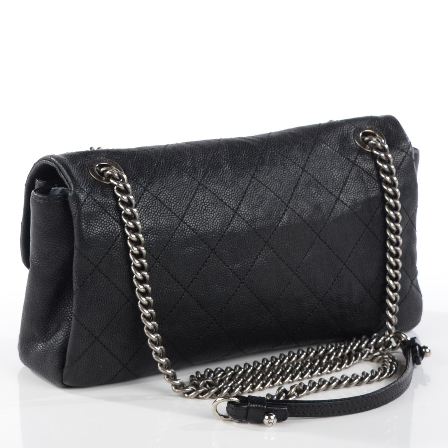 Chanel Caviar Stitch Medium Simply CC Flap Black 3 of 8