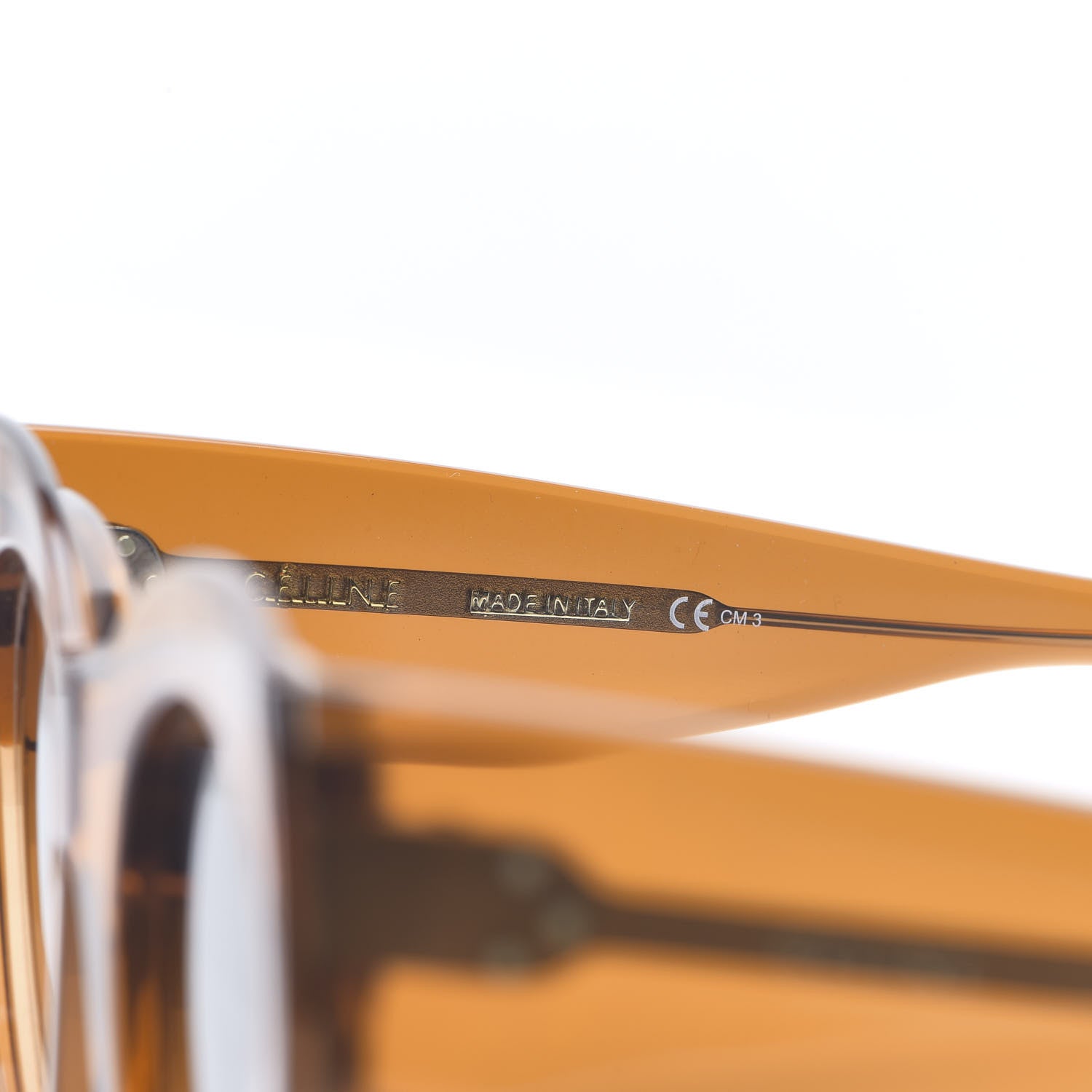 Celine Acetate Petra Sunglasses CL41447/S Transparent Orange 6 of 6