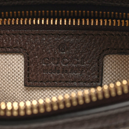 Gucci GG Supreme Monogram Textured Calfskin Web Super Mini Ophidia Shoulder Bag Beige Ebony New Acero 6 of 9