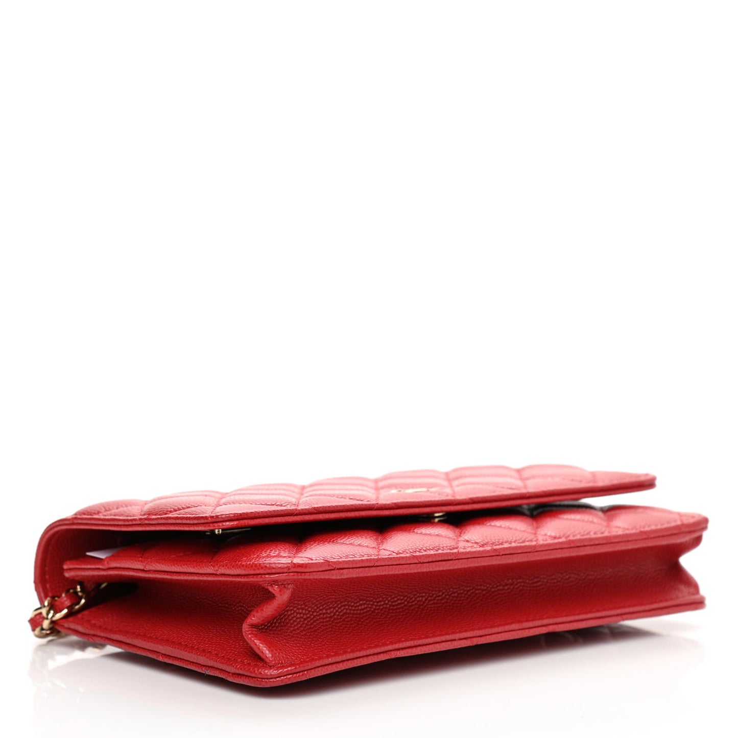 Caviar Quilted Wallet On Chain WOC Red