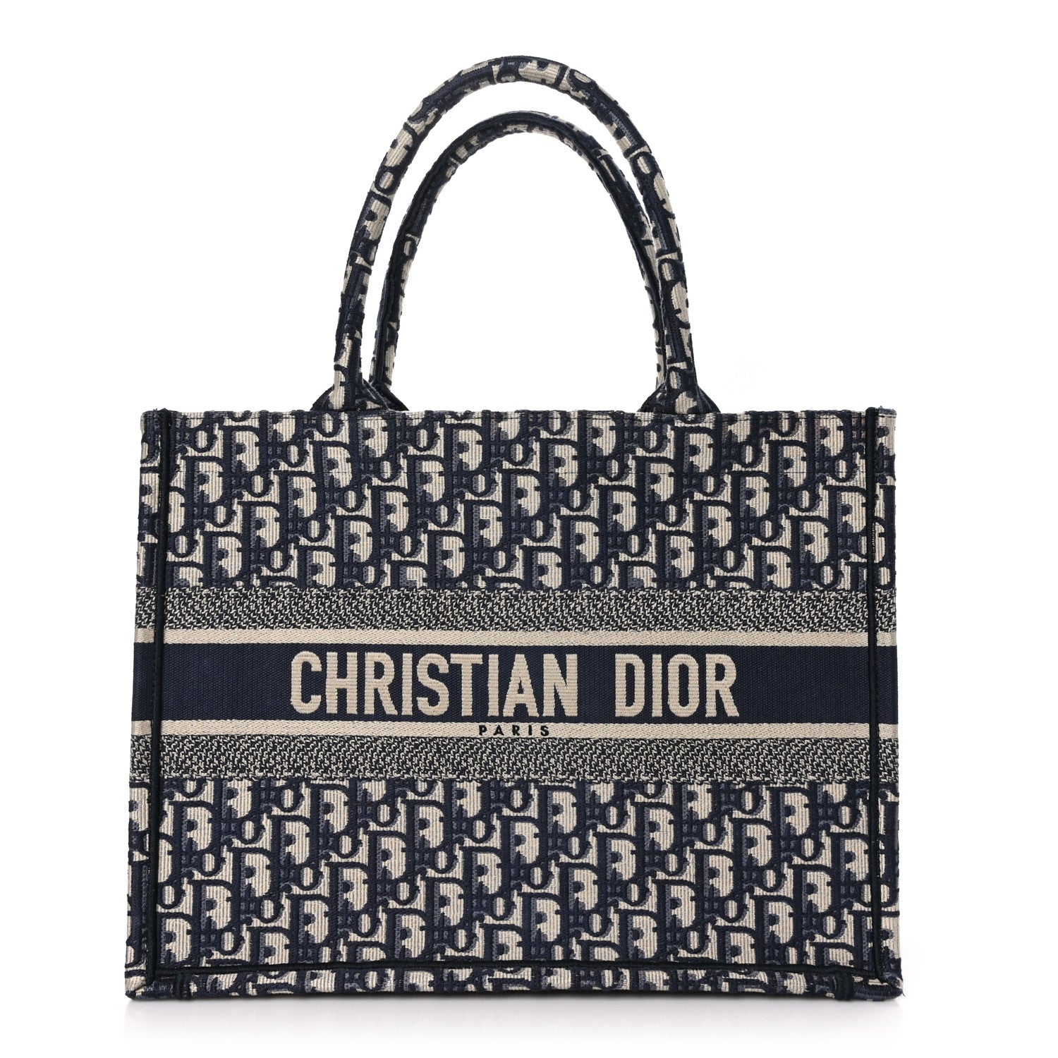 Christian Dior Oblique Medium Book Tote Blue Multicolor 1 of 11