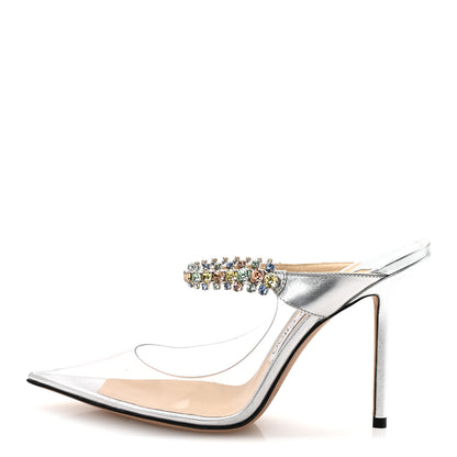 Jimmy Choo Plexi Crystal Bing 100 Pumps 37.5 Silver Transparent 1 of 9