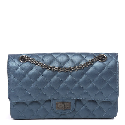 Chanel Metallic Sheepskin Quilted 2.55 Reissue 225 Flap Blue 1 of 10