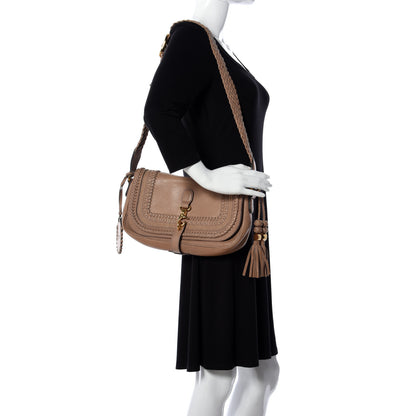 Gucci Calfskin Handmade Medium Flap Shoulder Bag Sahara Sand 2 of 9