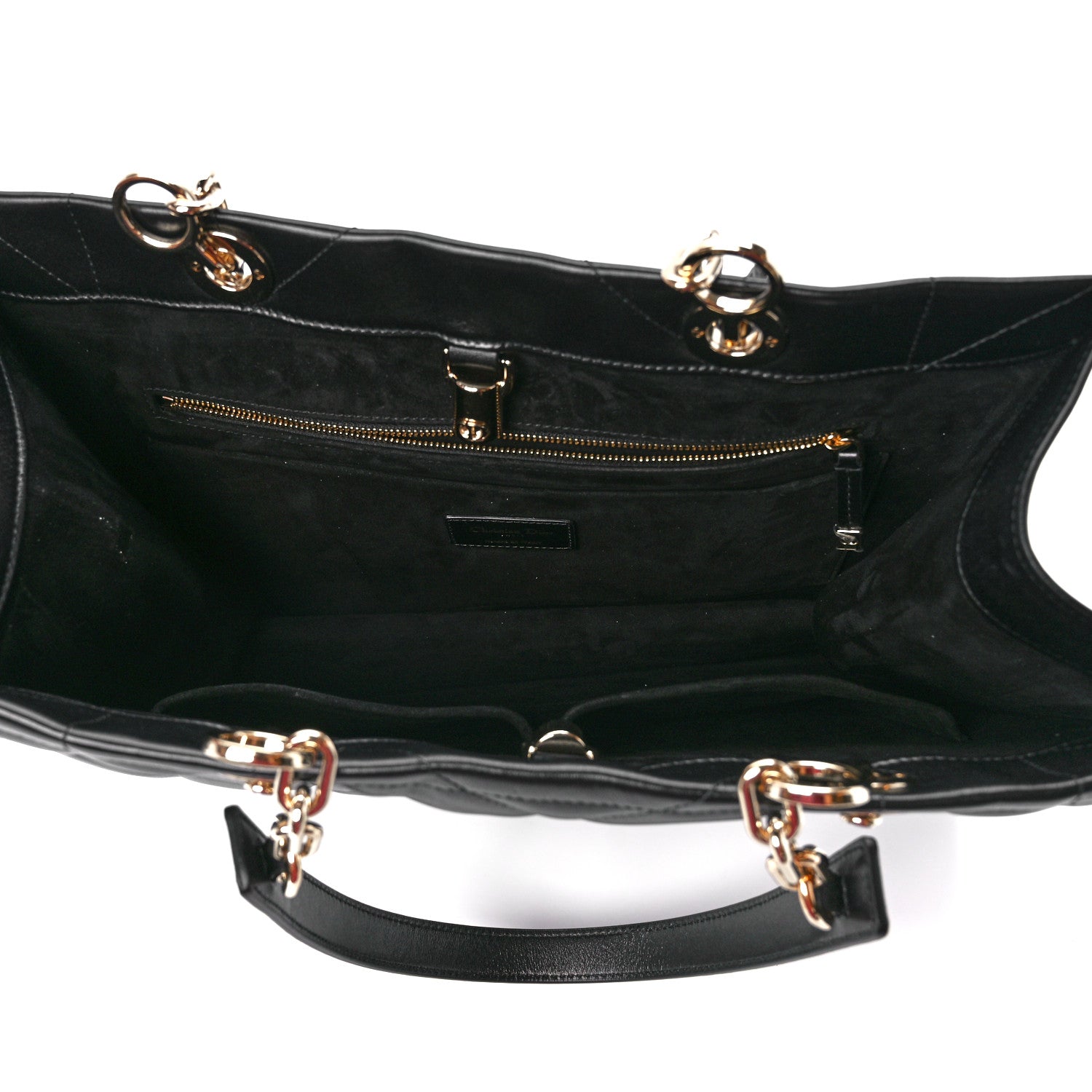 Christian Dior Calfskin Archicannage Medium Essential Tote Black 5 of 11