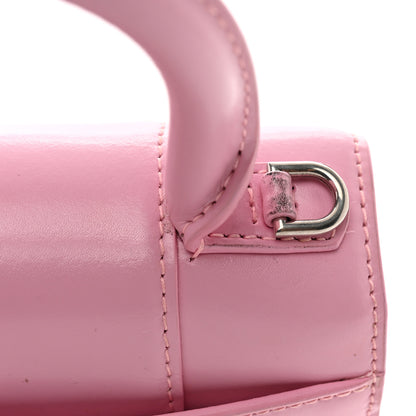 Balenciaga Shiny Box Calfskin Tonal B Hourglass Top Handle Bag XS Candy Pink 10 of 10