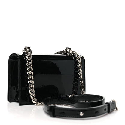 Alexander McQueen Patent Jeweled Satchel Black 3 of 9