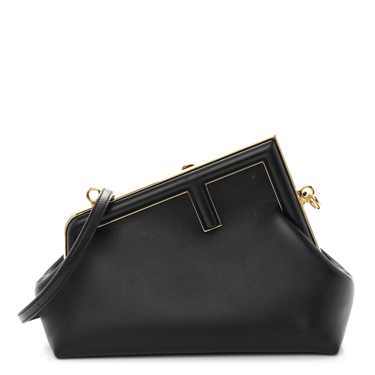Shiny Nappa Small Fendi First Black
