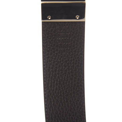 Gucci Dollar Calfskin 1973 Reversible Belt 85 34 Black Testa di Moro 3 of 6