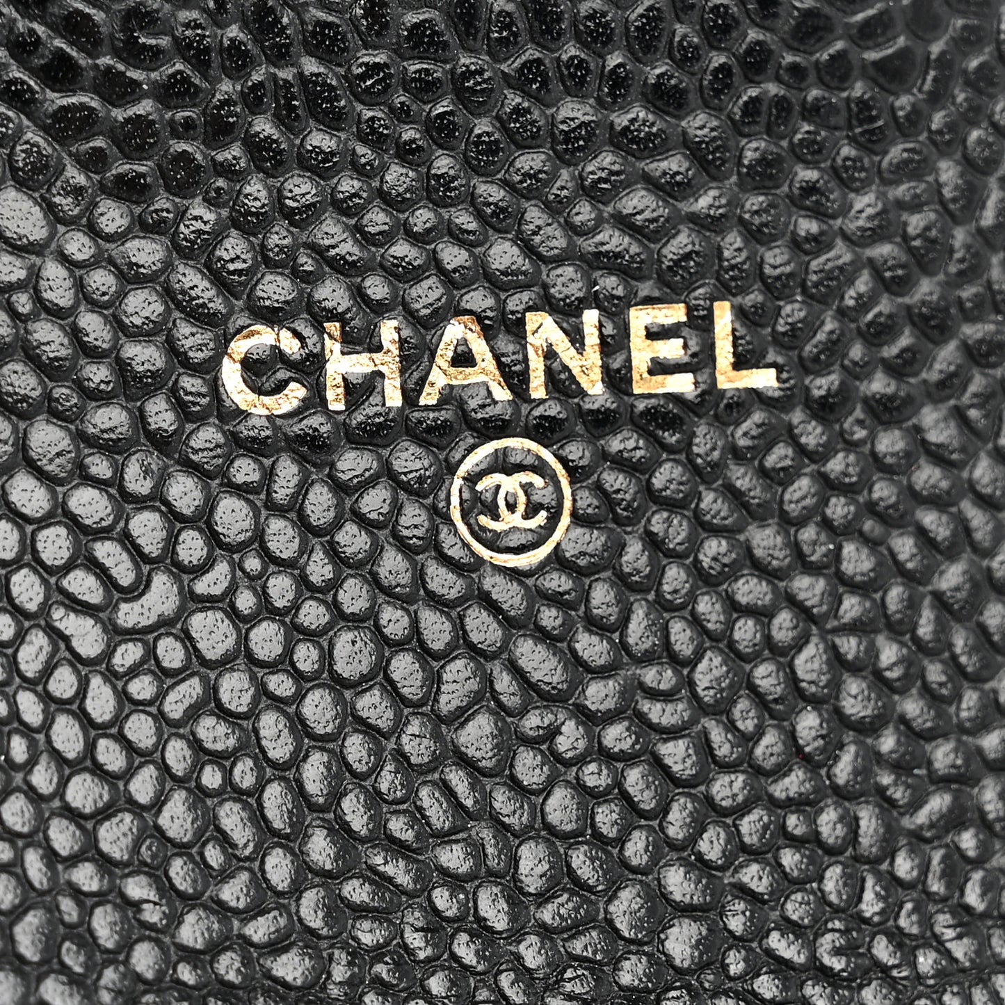 Caviar Quilted Flap Card Holder Black