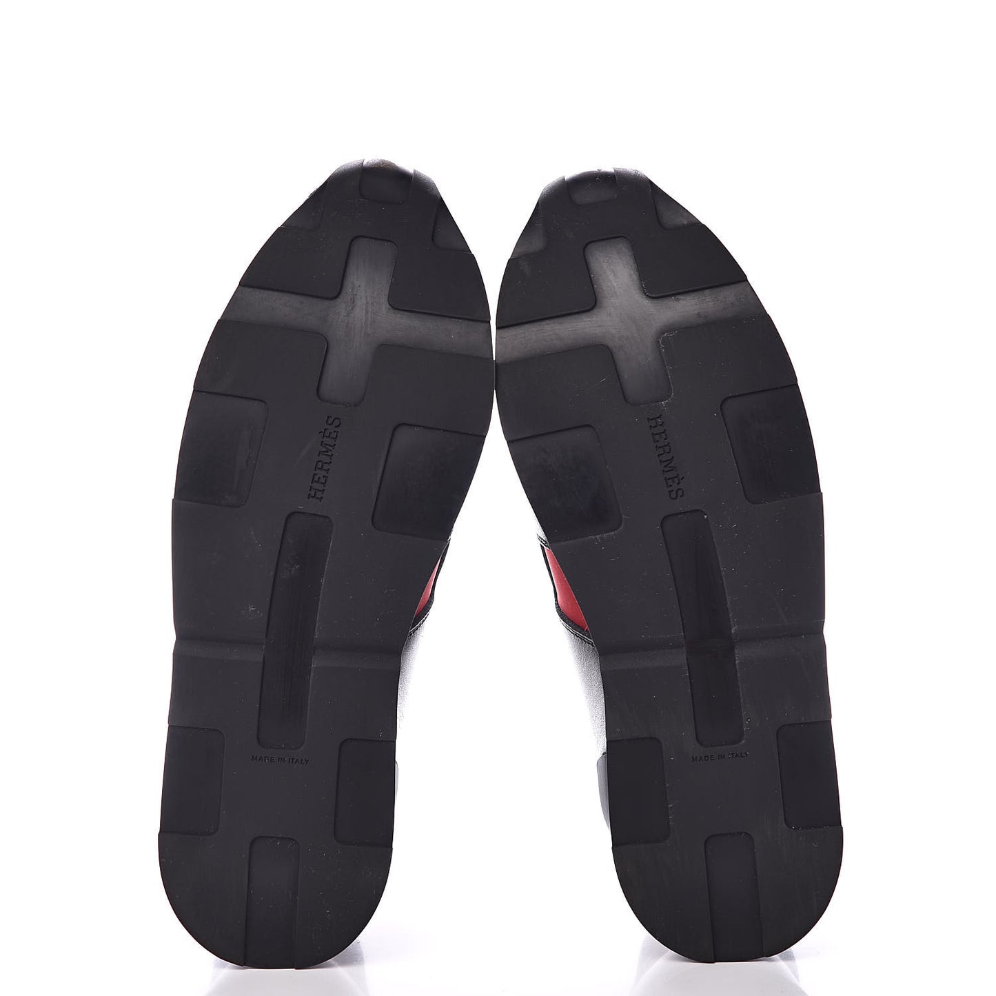 Technical Canvas Calfskin Goatskin Womens Player Sneakers 36.5 Rouge Black