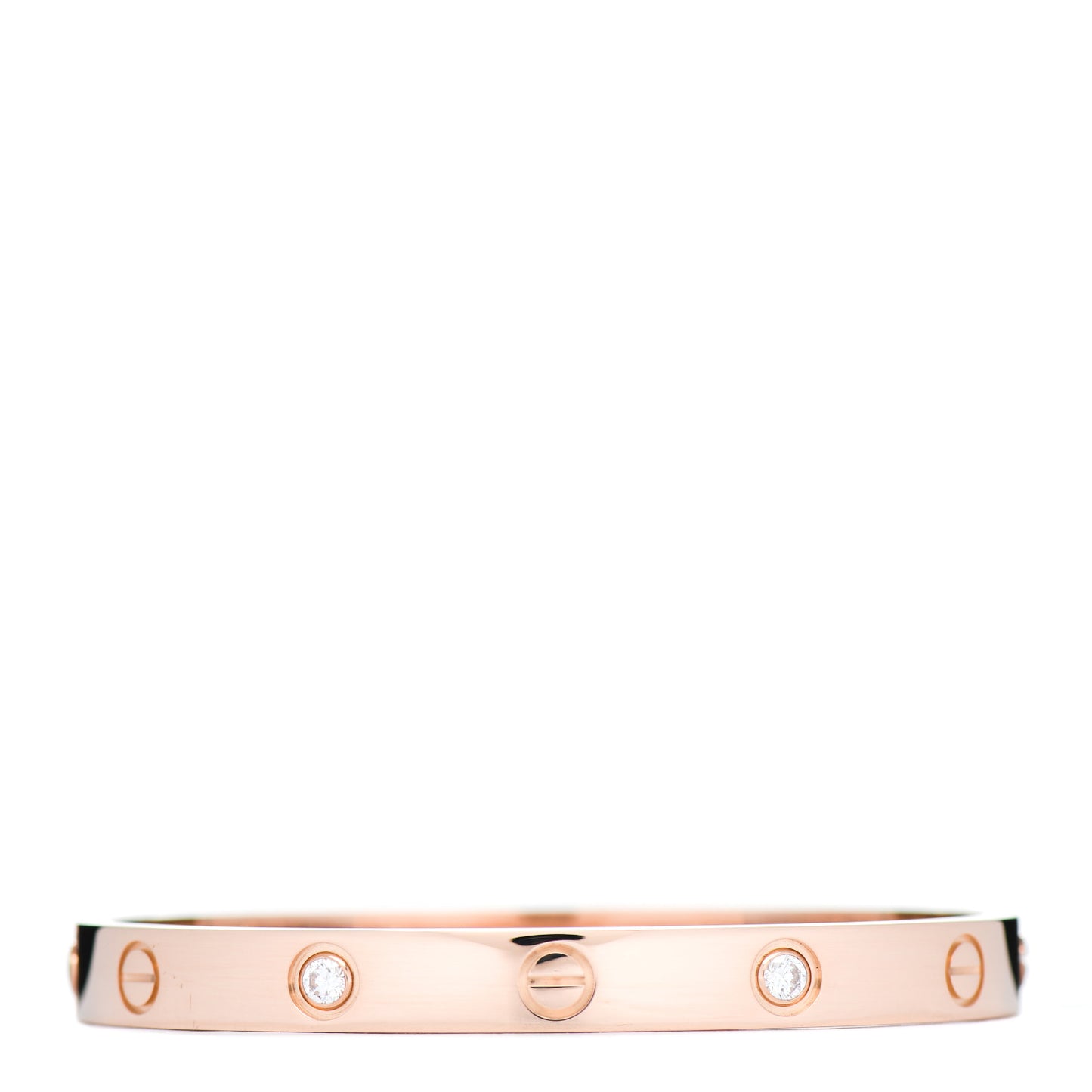 18K Pink Gold 4 Diamond LOVE Bracelet 16