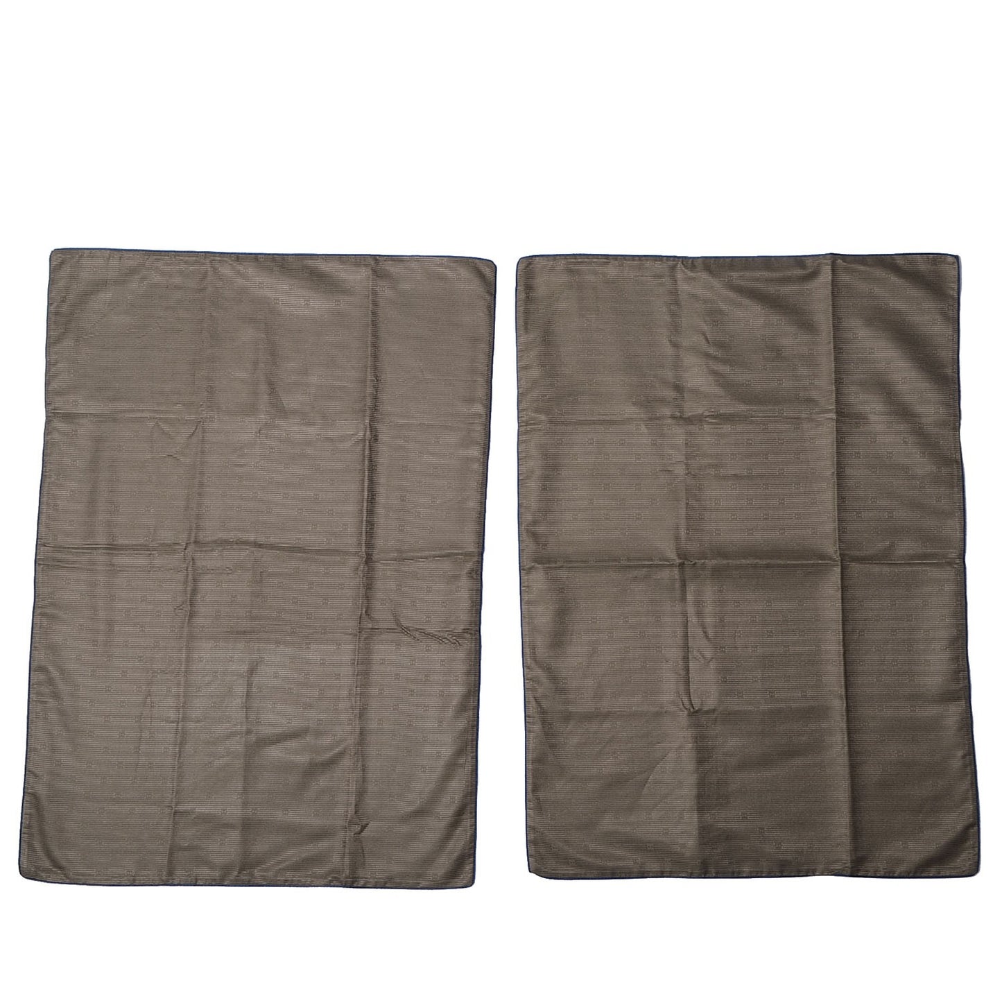 Jacquard Silk Cotton Faubourg Rectangular Pillow Cases Taupe Set of Two