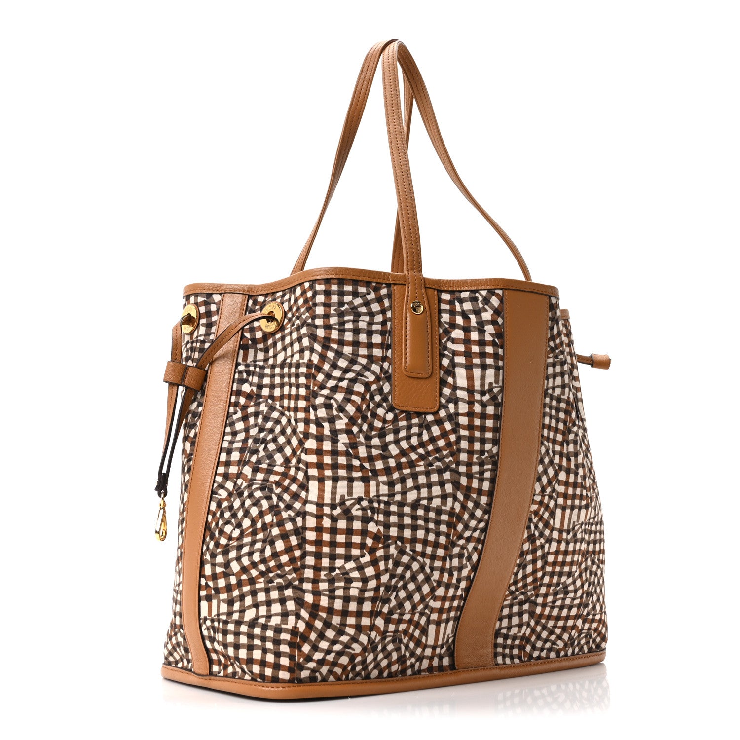 MCM Visetos Medium Liz Reversible Shopper Tote Cognac 1845210