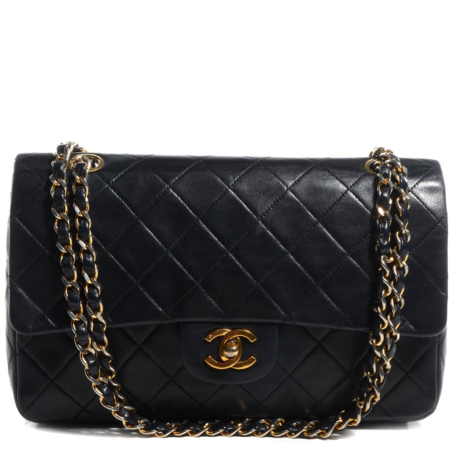 Chanel Lambskin Medium Double Flap Black 1 of 9