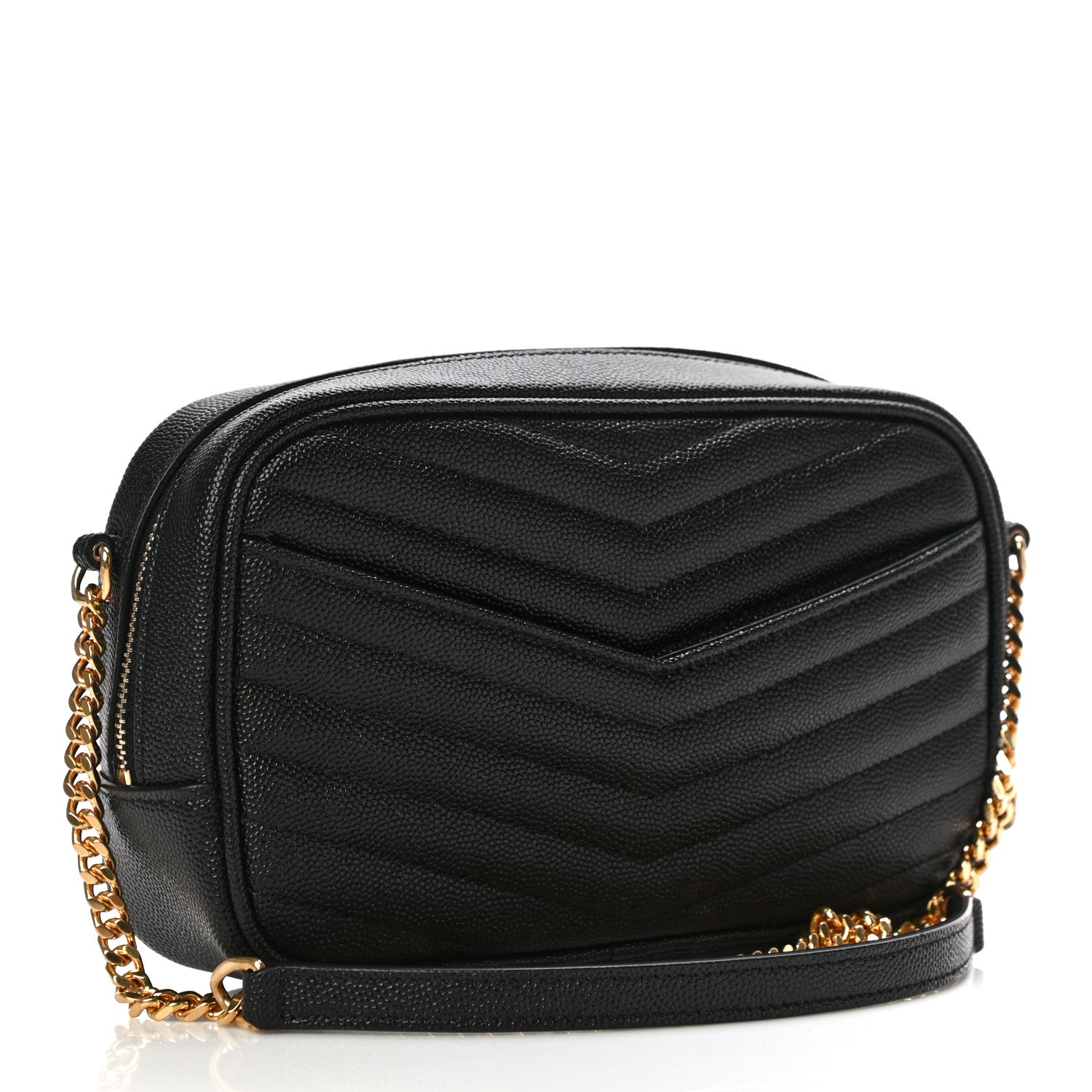 Saint Laurent Grain De Poudre Matelasse Monogram Mini Lou Camera Bag Black 3 of 10